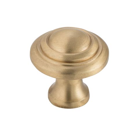 TRADCO CUPBOARD KNOB DOMED SATIN BRASS D25XP24MM