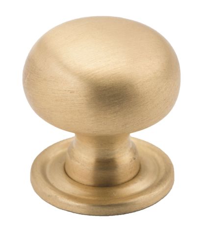Tradco TRA6713 Cupboard Knob Classic Satin Brass D25xp28mm
