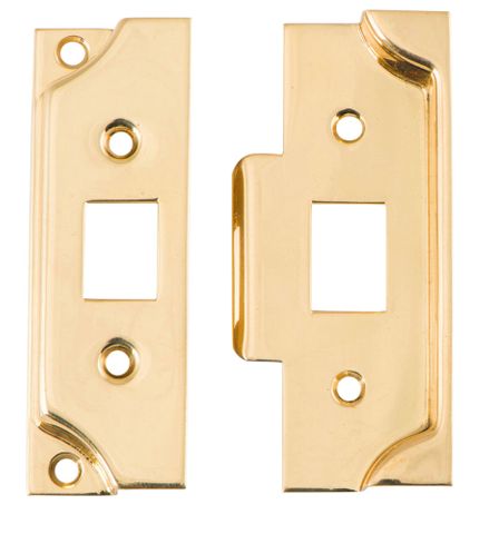 Tradco TRA9552 Tube Ltch Splt Cam Face Plate & Strike Kit Rebated PB