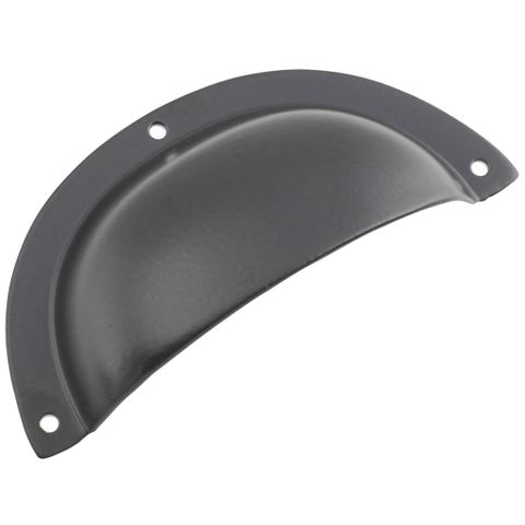 Tradco TRA9561 Drawer Pull Sheet Brass Classic Matt Black H40xl97mm
