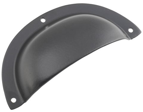 TRADCO DRAWER PULL SHEET BRASS CLASSIC MATT BLACK H40XL97MM