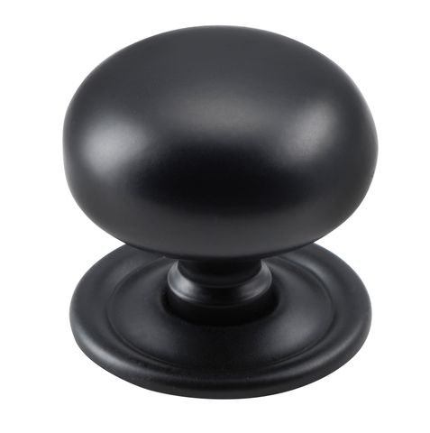 TRADCO CUPBOARD KNOB CLASSIC MATT BLACK D38XP36MM