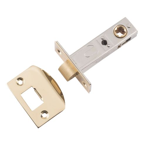 Tradco TRA9571 Tube Latch Splt Cam 'd' Strike Plshd Brass Baet 60mm