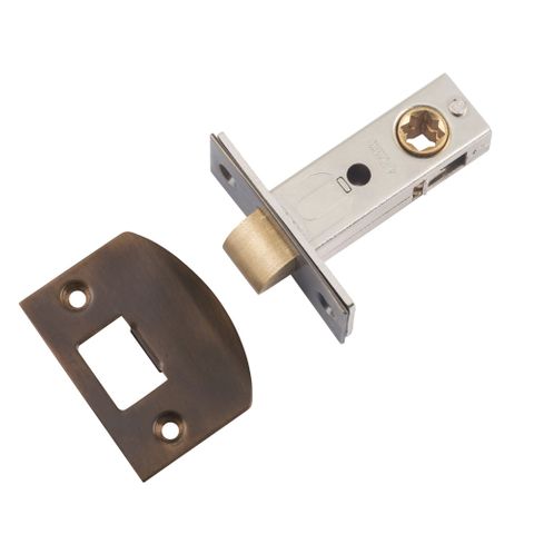 Tradco TRA9573 Tube Latch Splt Cam 'd' Strike Antque Brass Bset 45mm