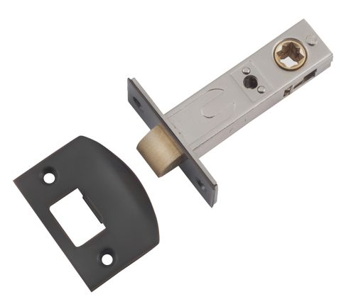 TRADCO TUBE LATCH SPLT CAM 'D' STRIKE ANTQ COPPER BSET 60MM