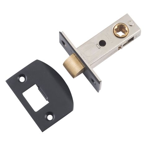 Tradco TRA9585 Tube Latch Splt Cam 'd' Strike Matt Black Bset 45mm
