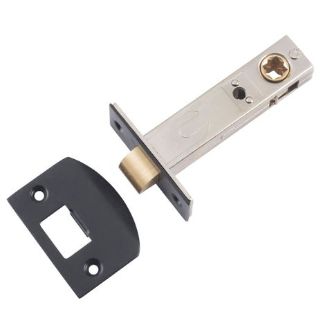 Tradco TRA9587 Tube Latch Splt Cam 'd' Strike Matt Black Bset 70mm