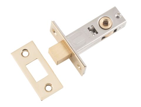 TRADCO PRIVACY BOLT POLISHED BRASS BACKSET 45MM