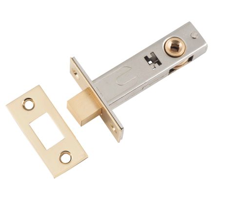 TRADCO PRIVACY BOLT POLISHED BRASS BACKSET 60MM