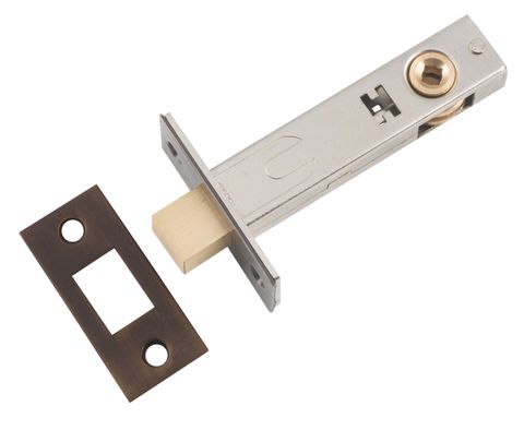 TRADCO PRIVACY BOLT ANTIQUE BRASS BACKSET 70MM