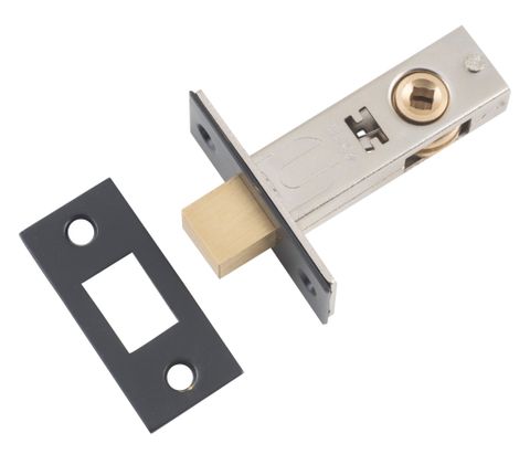 TRADCO PRIVACY BOLT MATT BLACK BACKSET 45MM