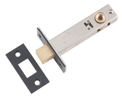 TRADCO PRIVACY BOLT MATT BLACK BACKSET 70MM