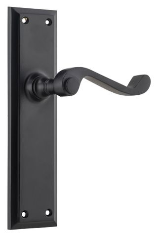 TRADCO DOOR LEVER MILTON LATCH PAIR MATT BLACK