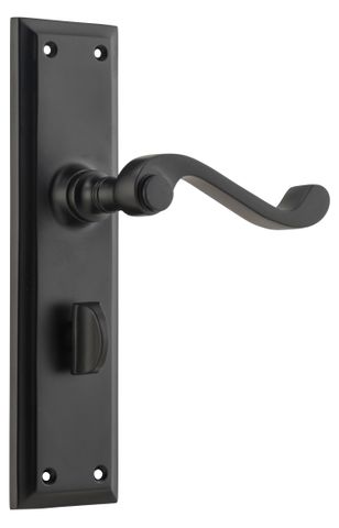 TRADCO DOOR LEVER MILTON PRIVACY PAIR MATT BLACK