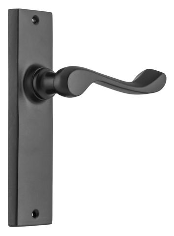 TRADCO DOOR LEVER FREMANTLE LATCH PAIR MATT BLACK