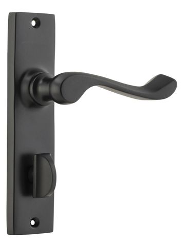 TRADCO DOOR LEVER FREMANTLE PRIVACY PAIR MATT BLACK