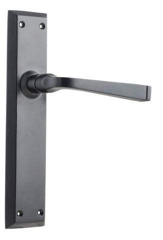 TRADCO DOOR LEVER MENTON LATCH PAIR MATT BLACK