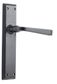 Tradco TRA9626 Door Lever Menton Latch Pair Matt Black