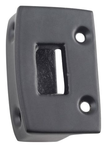 Tradco TRA9638 Screen Door Latch Box Keeper Matt Black H43xw28mm