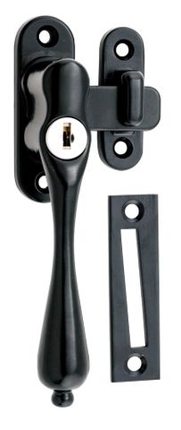 Tradco TRA9640 Casement Fastener Locking Teardrop LH Matt Black