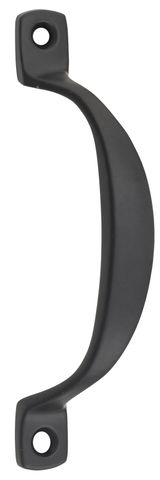 TRADCO CABINET PULL HANDLE OFFSET MATT BLACK L100XP20MM