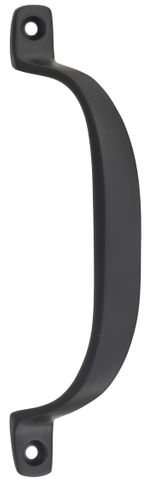 TRADCO CABINET PULL HANDLE OFFSET MATT BLACK L130XP23MM