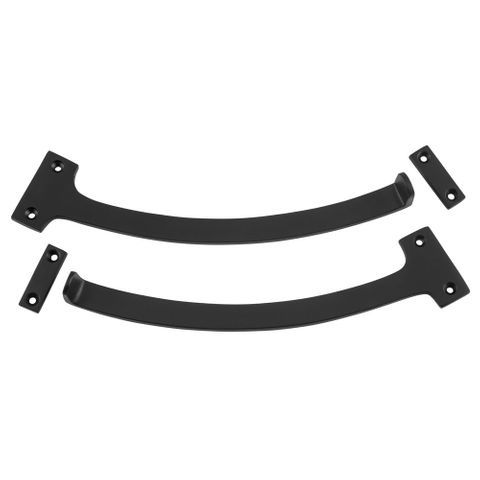 Tradco TRA9658 Fanlight Stop Pair Matt Black L190mm