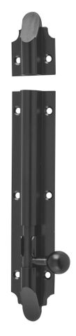 Tradco TRA9661 Barrel Bolt Victorian Matt Black L150xw32mm Bolt 9mm