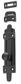 Tradco TRA9666 Tower Bolt Matt Black H118xw32mm
