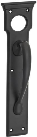 Tradco TRA9670 Pull Handle Cylinder Hole Matt Black H255xw70xp57mm