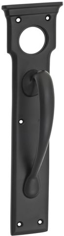 TRADCO PULL HANDLE CYLINDER HOLE MATT BLACK H255XW70XP57MM
