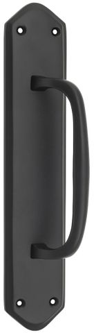 Tradco TRA9673 Pull Handle Offset Backplate Matt Black
