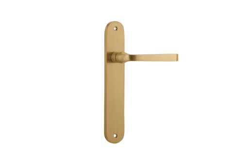 Door TRA15232 Lever Annecy Oval Latch Brushed Brass H240xw40xp62mm