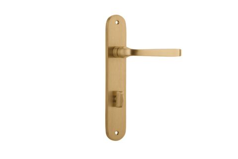 Door TRA15232P85 Lever Annecy Oval Priv B/Brass Ctc85mm H240xw40xp62mm
