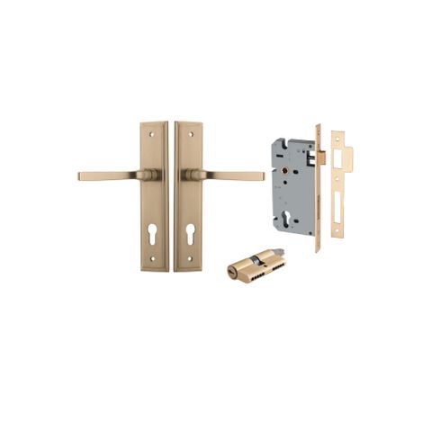 Dr TRA15244KENTR60KK Lvr Annecy Stepped Euro B/Brass H240XW50XP65 Entr Kit