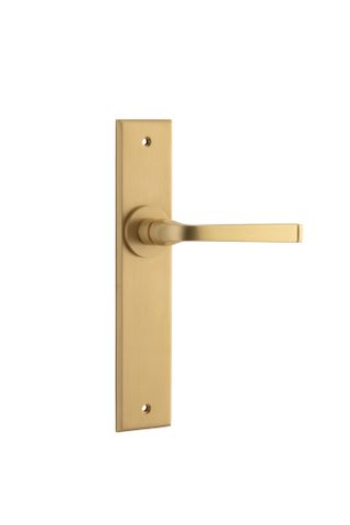 Door TRA15288 Lever Annecy Chamfered Latch B/Brass H240xw50xp65mm