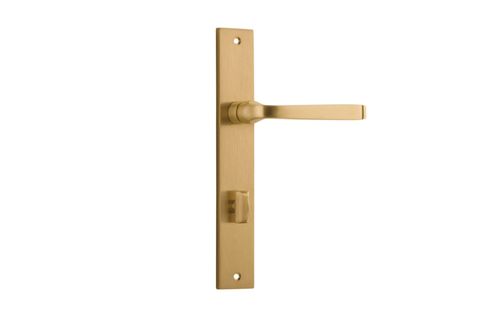 Door TRA15708P85 Lever Annecy Rect Priv B/Brass Ctc85mm H240xw38xp65mm