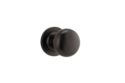 Iver TRA0201 0201 Cambridge Door Knob Round Rose Pair C/Fix SB