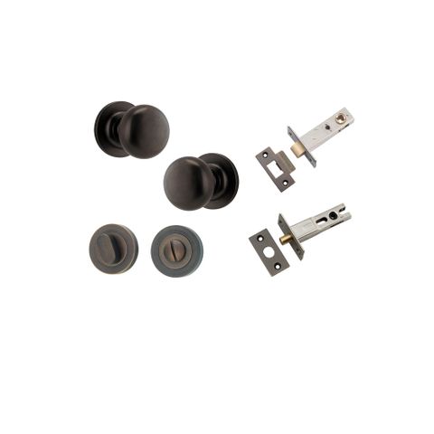 Iver TRA0201KPRIV60 Cambridge Knob Round Rose Privacy Kit 60mm Backset SB