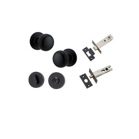 Iver TRA0203KPRIV60 Cambridge Knob Round Rose Privacy Kit 60mm Backset MB