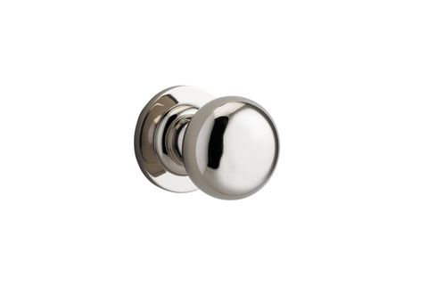 Iver TRA0208 0208 Cambridge Door Knob Round Rose Pair C/Fix Pn