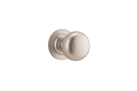 Iver TRA0209 0209 Cambridge Door Knob Round Rose Pair C/Fix SN