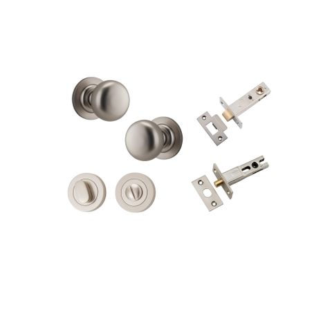 Iver TRA0209KPRIV60 Cambridge Knob Round Rose Privacy Kit 60mm Backset SN