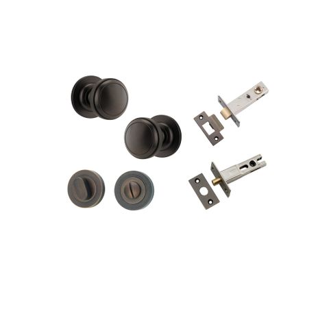 Iver TRA0211KPRIV60 Paddington Knob Round Rose Privacy Kit 60mm Backset SB
