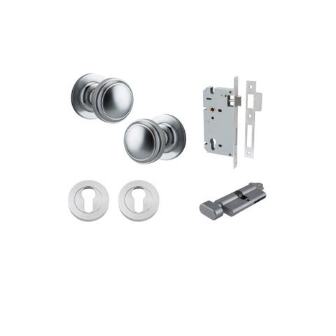 Iver TRA0215KENTR60KT Paddington Knob Euro Round Rose Entry Kit Cyl/Turn Bc