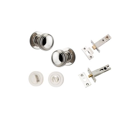 Iver TRA0218KPRIV60 Paddington Knob Round Rose Privacy Kit 60mm Backset Pn