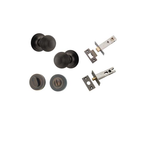 Iver TRA0221KPRIV60 Guildford Knob Round Rose Privacy Kit 60mm Backset SB