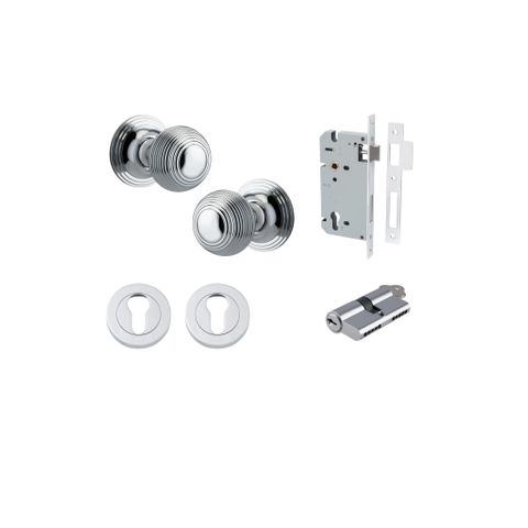 Iver TRA0224KENTR60KK Guildford Knob Euro Round Rose Entry Kit Cyl/Cyl PC