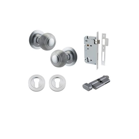 Iver TRA0225KENTR60KT Guildford Knob Euro Round Rose Entry Kit Cyl/Turn Bc