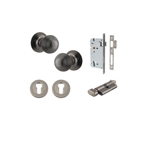 Iver TRA0227KENTR60KT Guildford Knob Euro Round Rose Entry Kit Cyl/Turn Dn
